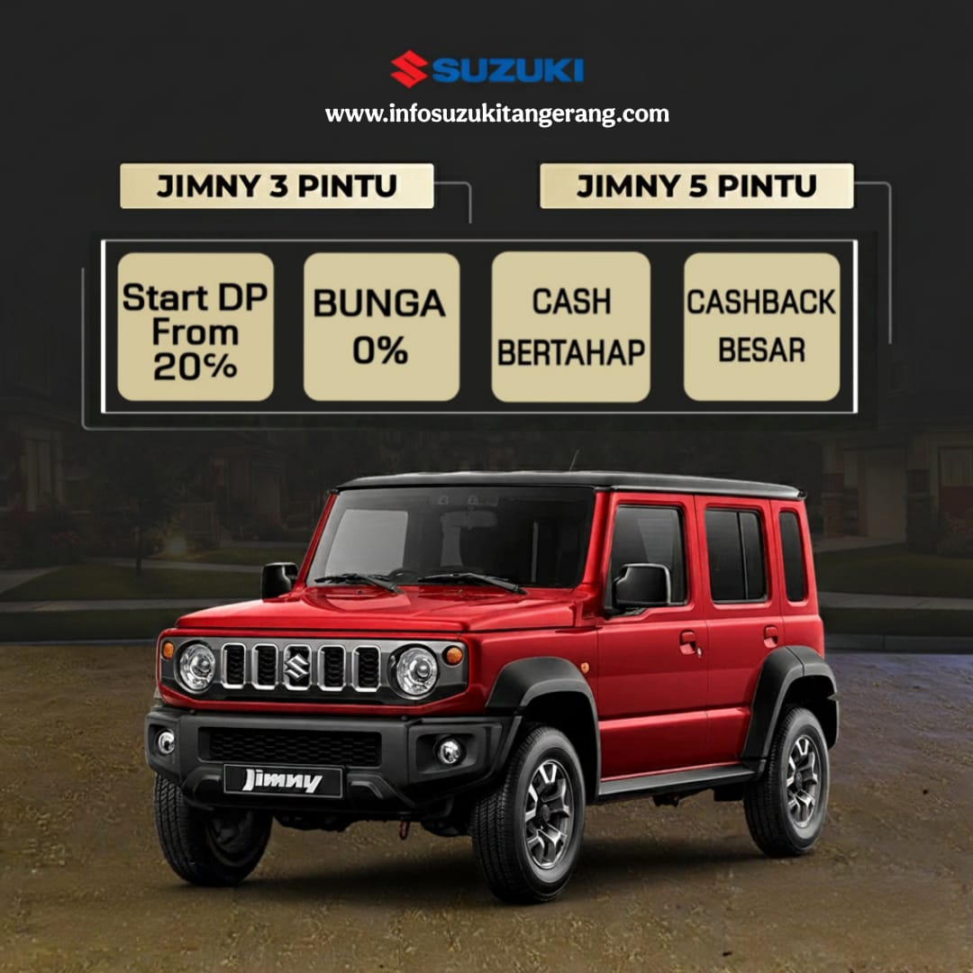 Promo Suzuki Jimny Bunga 0%: Miliki SUV Ikonik dan Tangguh di Tangerang